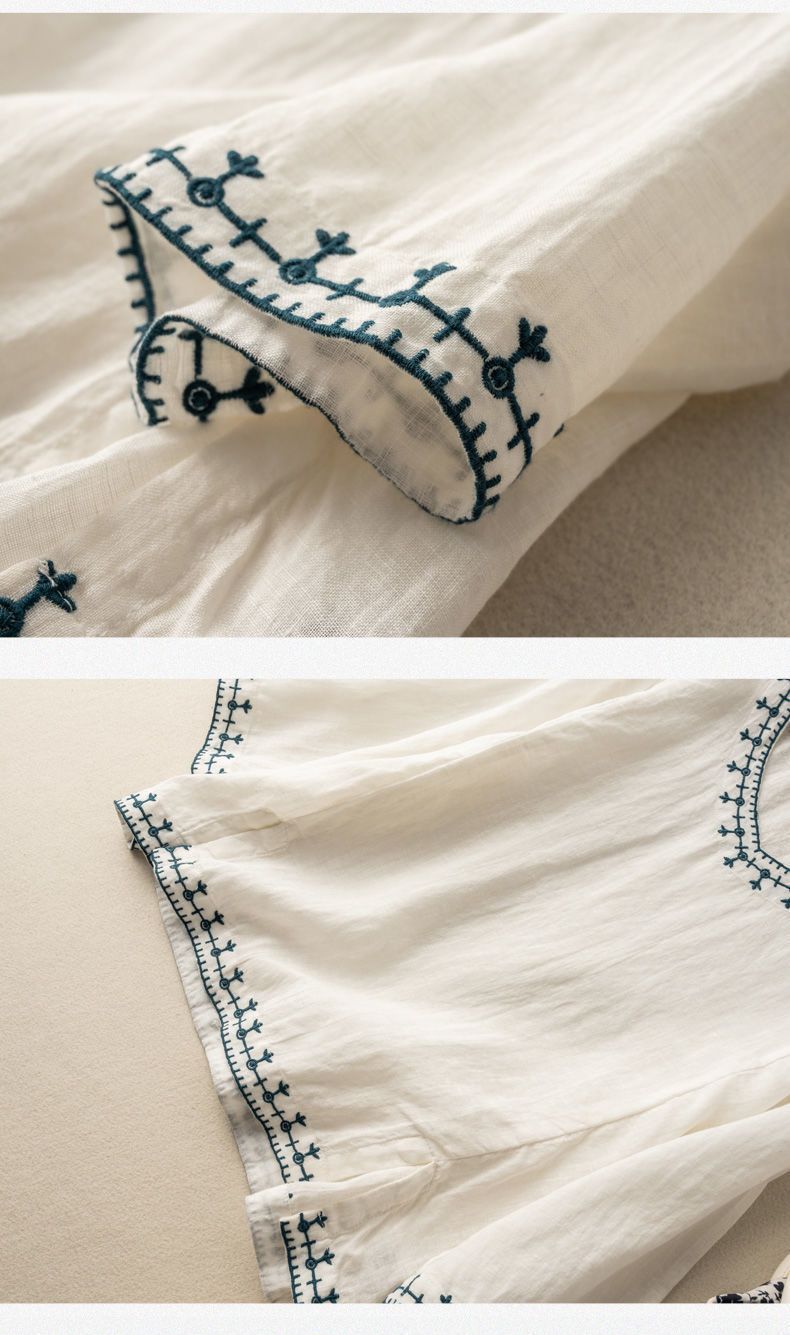 T-shirt ampia e sottile con design retrò artistico da donna_voghion.com