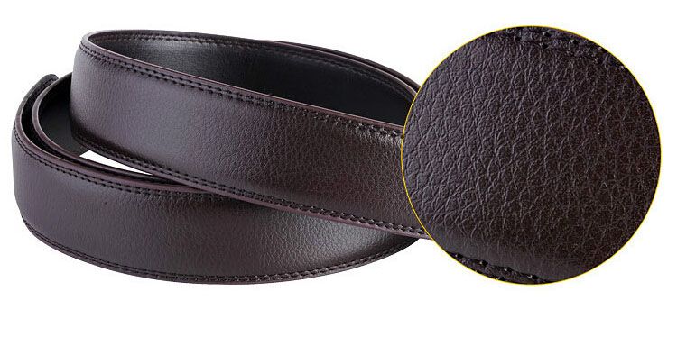 HOT Large Size Belt Automatic Genuine Leather Belts Without for Men Women No Buckle 3.5cm Wide 150 160cm_voghion.com