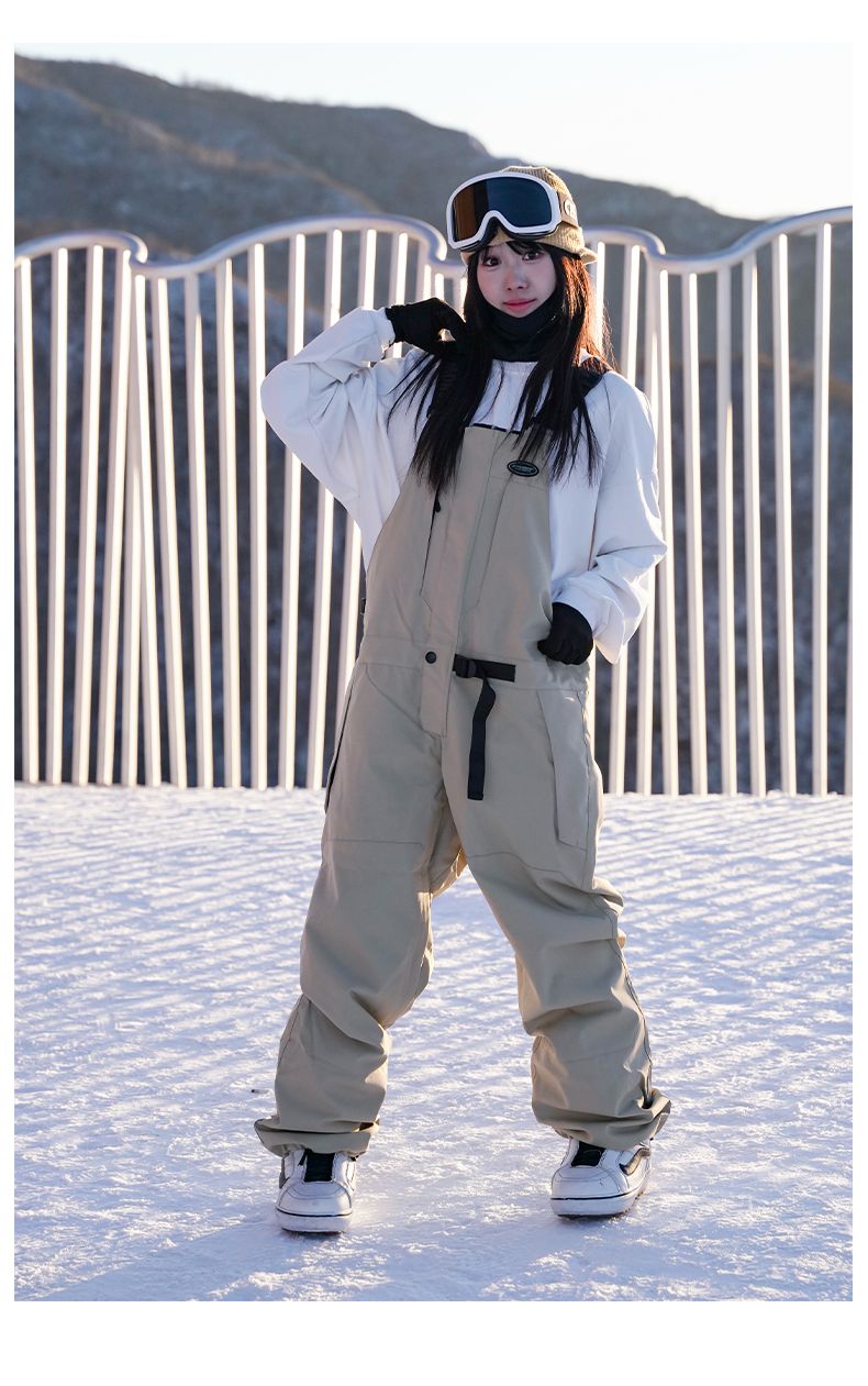 Snow Women's Slim Fit Ski Suit One-Piece Overalls Waterproof Windproof Warm_voghion.com