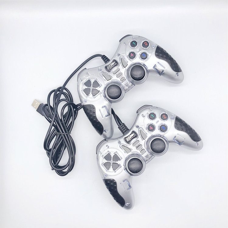 Domestic USB Dual Controller Transparent Color Game Console PC Computer Host_voghion.com