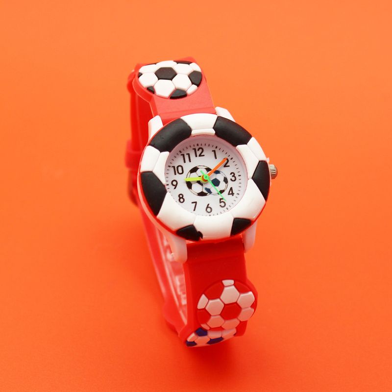 Kinder süße Fußballuhr Basketball Silikonuhr Cartoon Uhr_voghion.com
