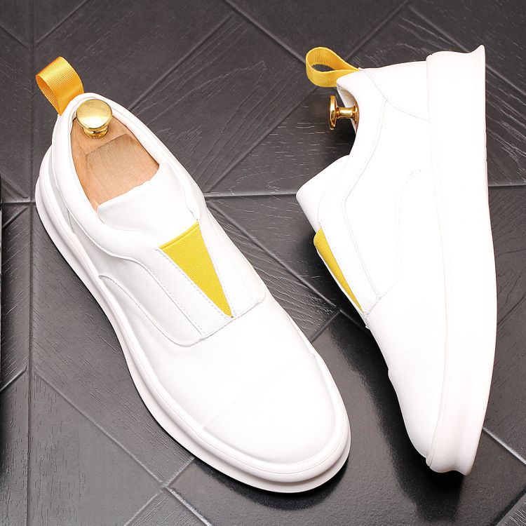 Unschlagbare Qualität Sommer Little mit One Step Leder British White Herren Casual Board Cover Füße Lefu Internet Red Lazy Schuhe_voghion.com