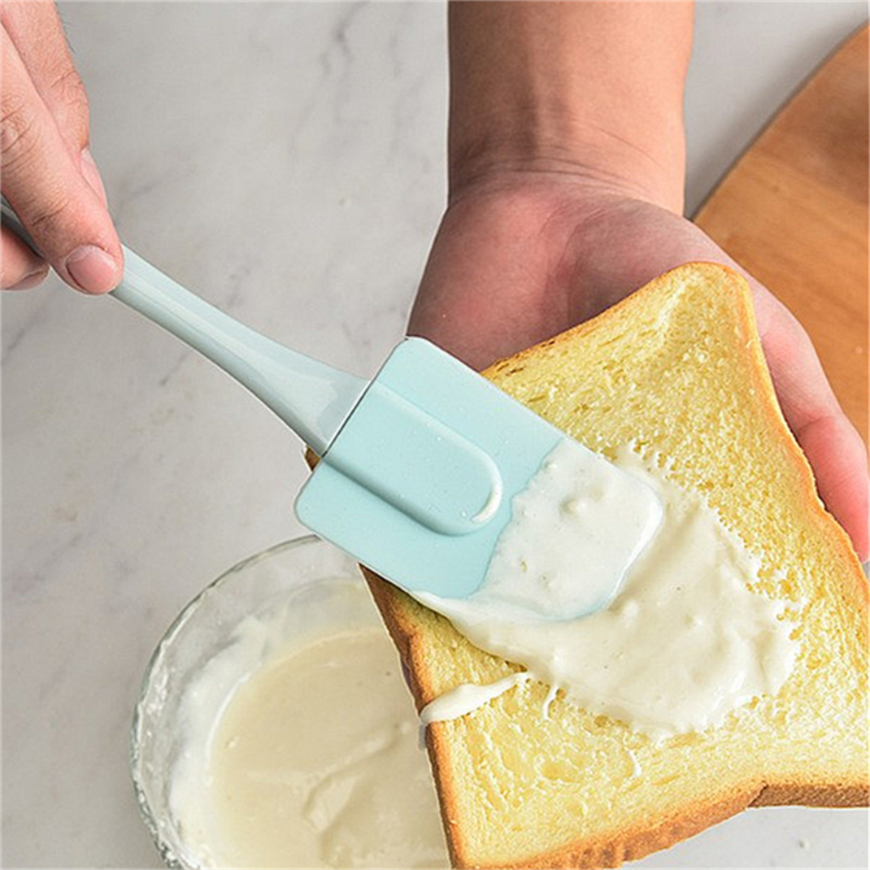 3Pcs Non-Stick Silicone Cream Scraper Bread Cake Butter Spatula Mixer Oil Brush With PP Handle Cake Spatula Kitchen Baking Tool_voghion.com