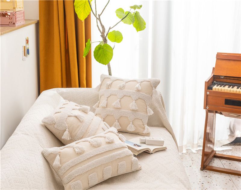 Copricuscino per divano con ricamo geometrico in velluto tridimensionale in stile nordico, decorazione per la casa, federa con ricamo trapuntato_voghion.com