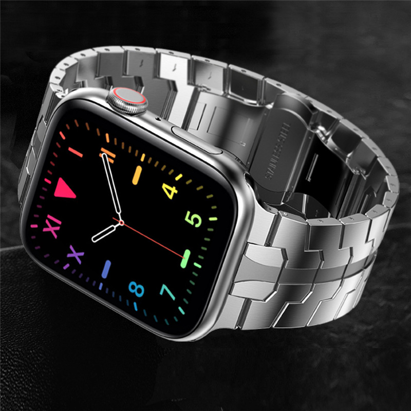 För Apple Watch Band 49 mm 45 mm 44 mm 42 mm 41 mm 40 mm Lyxarmband i rostfritt stål Iwatch Ultra Series 8 7 Se 3 4 5 6 Band_voghion.com