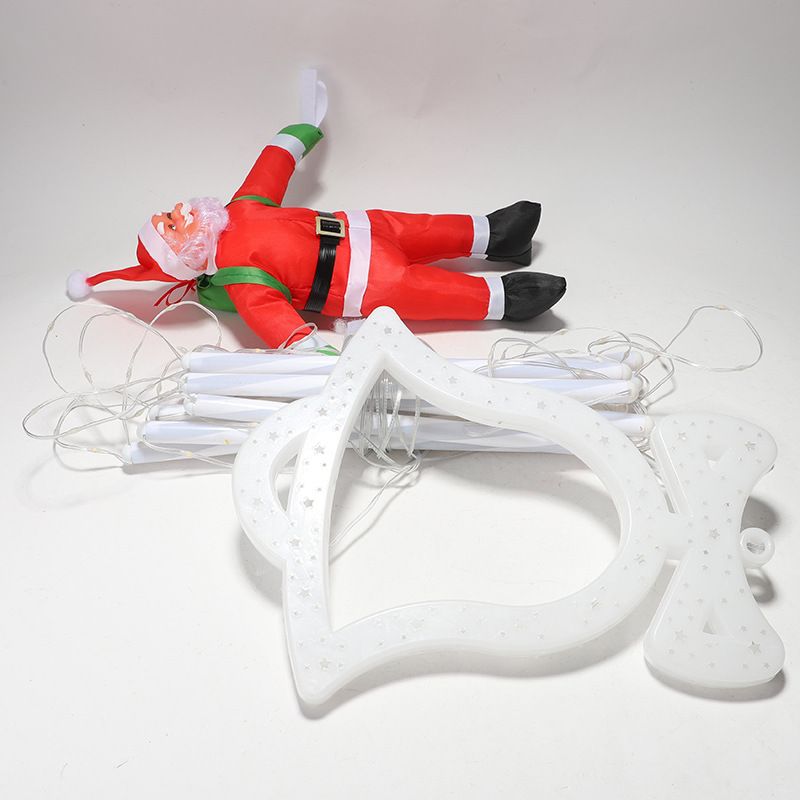 Cross-Border New Bell Santa Claus LED Ladder Christmas Tree Holiday Decoration Outdoor Waterproof Atmosphere Light_voghion.com