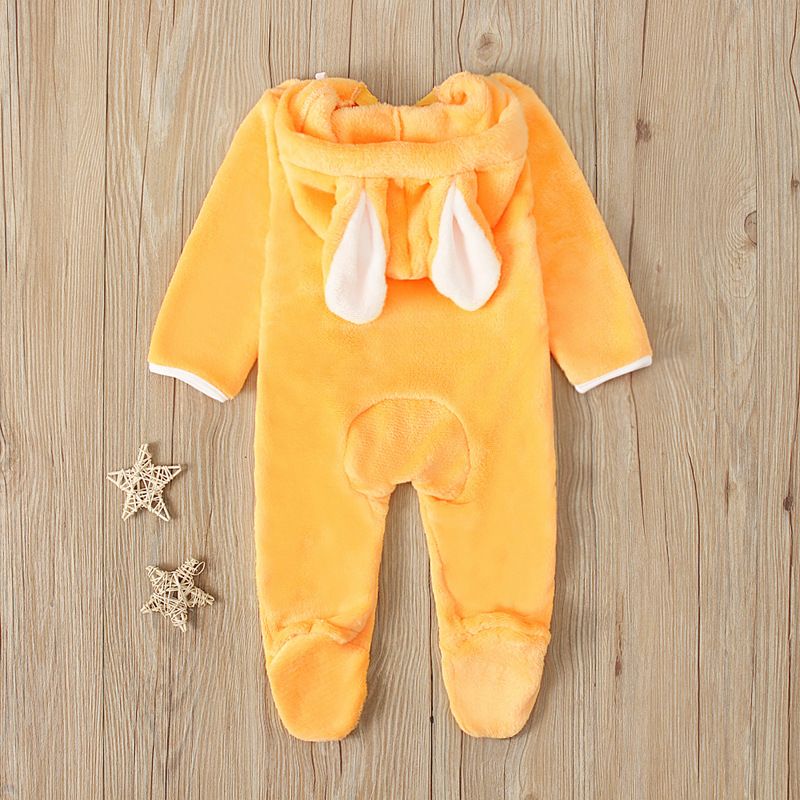 Barnkläder Långärmad jumpsuit med luva kanin med fötter_voghion.com