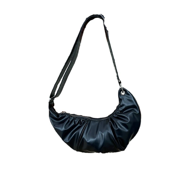 Borsa a tracolla grande in corno di mucca da donna, versione coreana, pieghevole_voghion.com