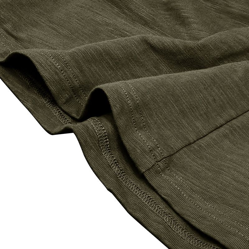 2025 Langarm Herren Top Frühling Herbst Bambus Baumwolle Einfarbig Knopf Henley Shirt Männer_voghion.com