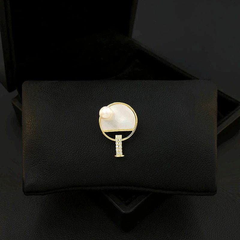 Racket Small Brooch DIY Corsage Collar Pin V-neck Anti-light Brooch Button Pin Clothes Jacket Cardigan Waist Artifact_voghion.com