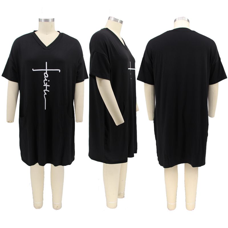 Women's Clothing Popular Independent Station Hot-selling Spring and Summer New Positioning Offset Printing Loose Large Size Dress_voghion.com