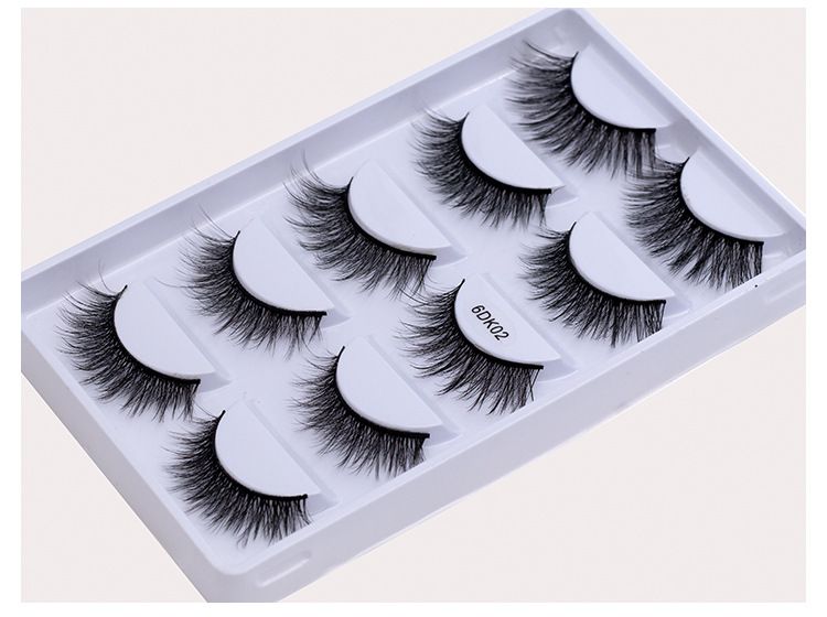 Lash extension set Multi-layer stereoscopic fiber false eyelashes 5 pairs of natural thick eyelashes slim long curling false eyelashes_voghion.com