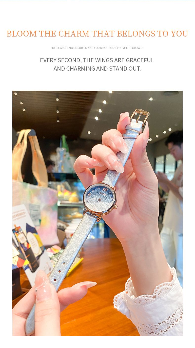 Elegant Women's Watch With Waterproof Function, Minimalist Design, And Starry Sky Dial - Perfect For Daily Wear And Special Occasions_voghion.com