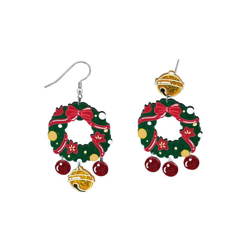 Nuovi orecchini a forma di calza di Natale personalizzati in acrilico ecologico completamente gestiti_voghion.com