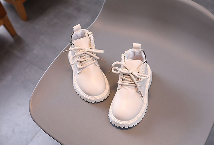 Children's Martin boots 2024 autumn and winter new item, simple boys' short boots, little British style girls' leather_voghion.com