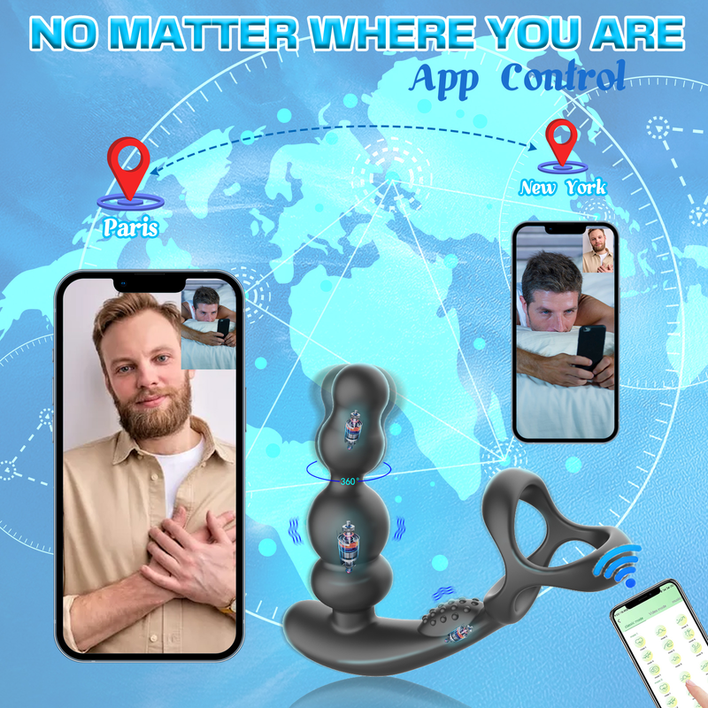 in 1 4 360 ° drehen Vibrator Prostata Massager APP Control Ring für Männer Gay Anal Plug Butt Plug für Männer A Rg_voghion.com