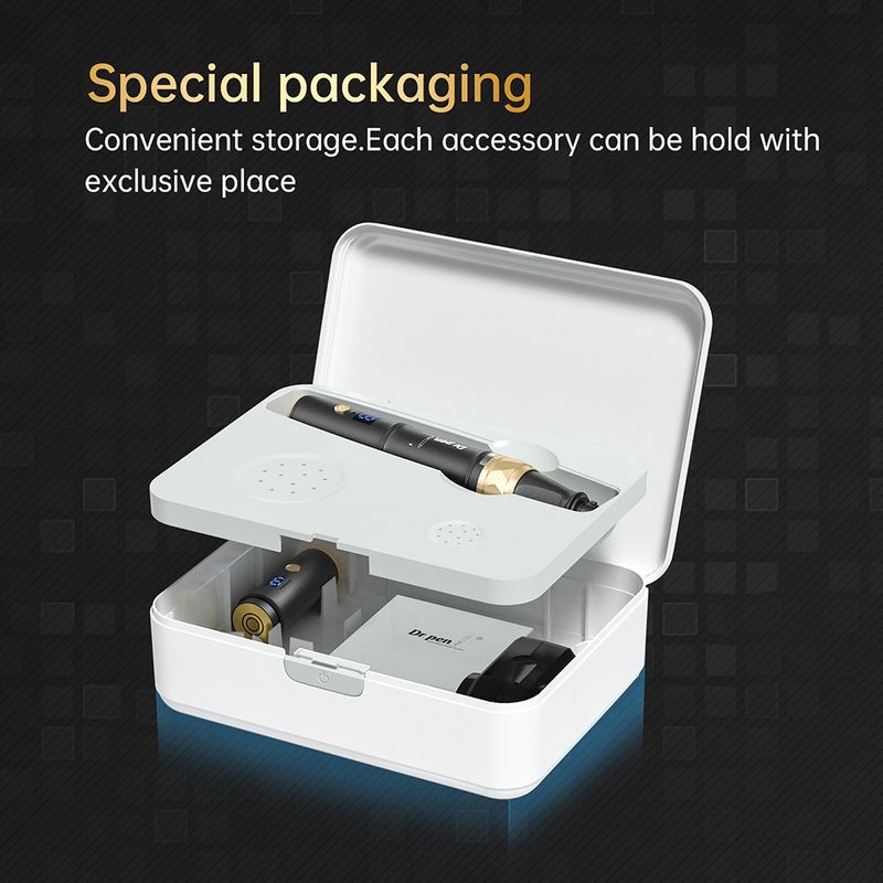 Authentischer Dr. Pen Ultima A8S Microneedling-Stift mit 12 Nadeln, kabelloser Derma-Pen mit Anti-Rückfluss-Effekt, Schönheitsmaschine für die Hautpflege_voghion.com