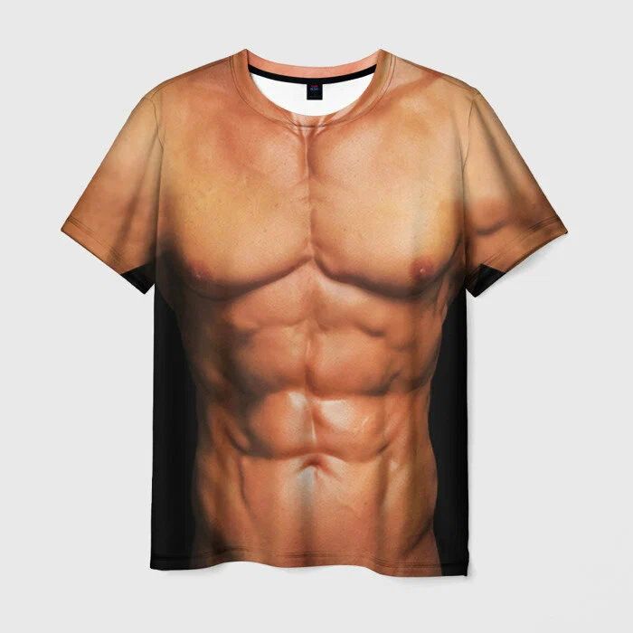 20253d Digital Printed Muscle Funny T-Shirt_voghion.com