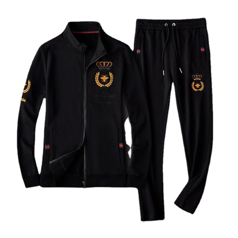Novo 2020 Outono Casual Masculino Padrão Algodão Cardigan Manga Longa Juventude Moda Gola Alta Esportes Moletom_voghion.com
