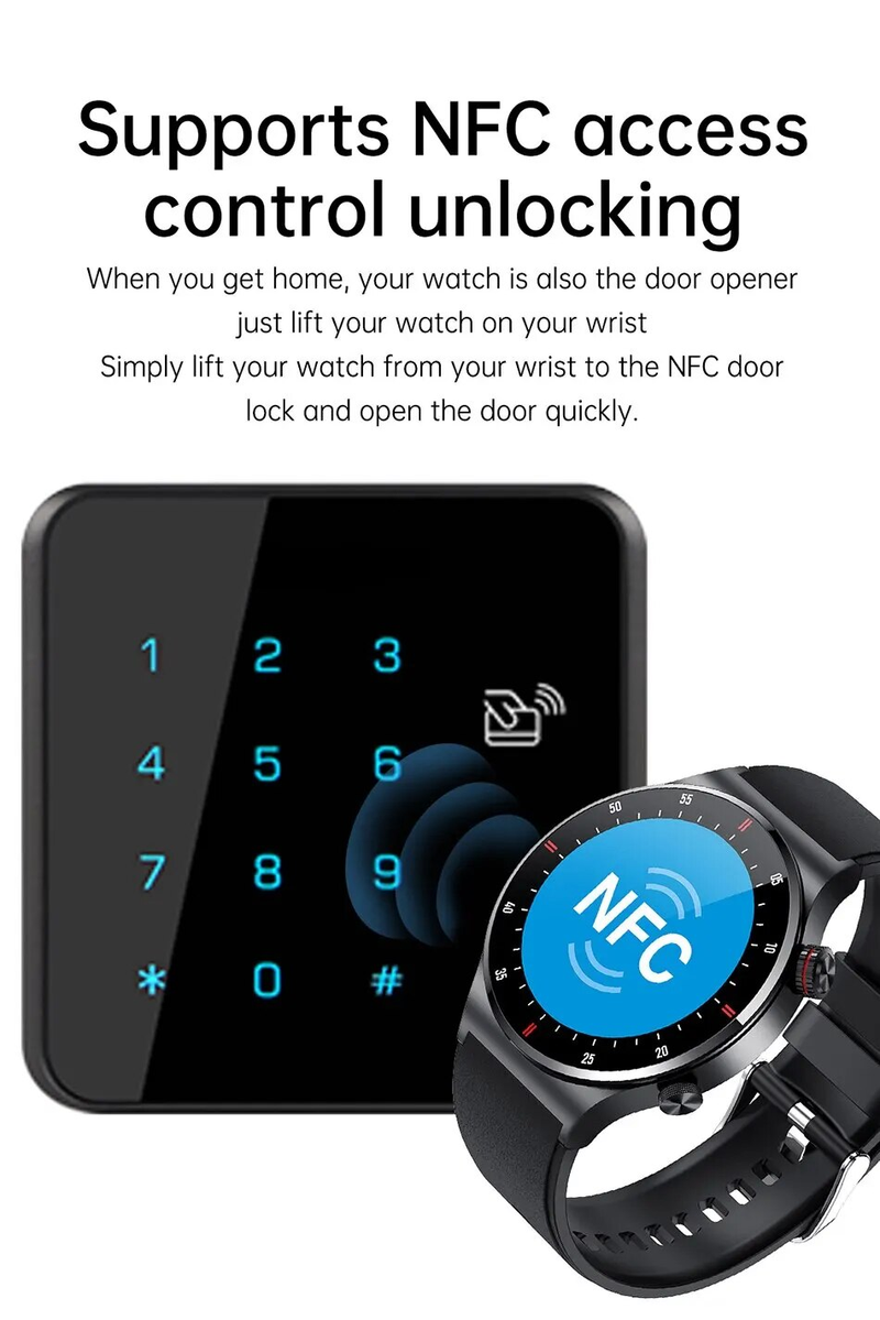 LIGE ECG+PPG Bluetooth Call Smart 2023 sporta aproce NFC ūdensizturīgs, pielāgots pulksteņa seja vīriešu viedpulkstenis operētājsistēmai IOS Android_voghion.com