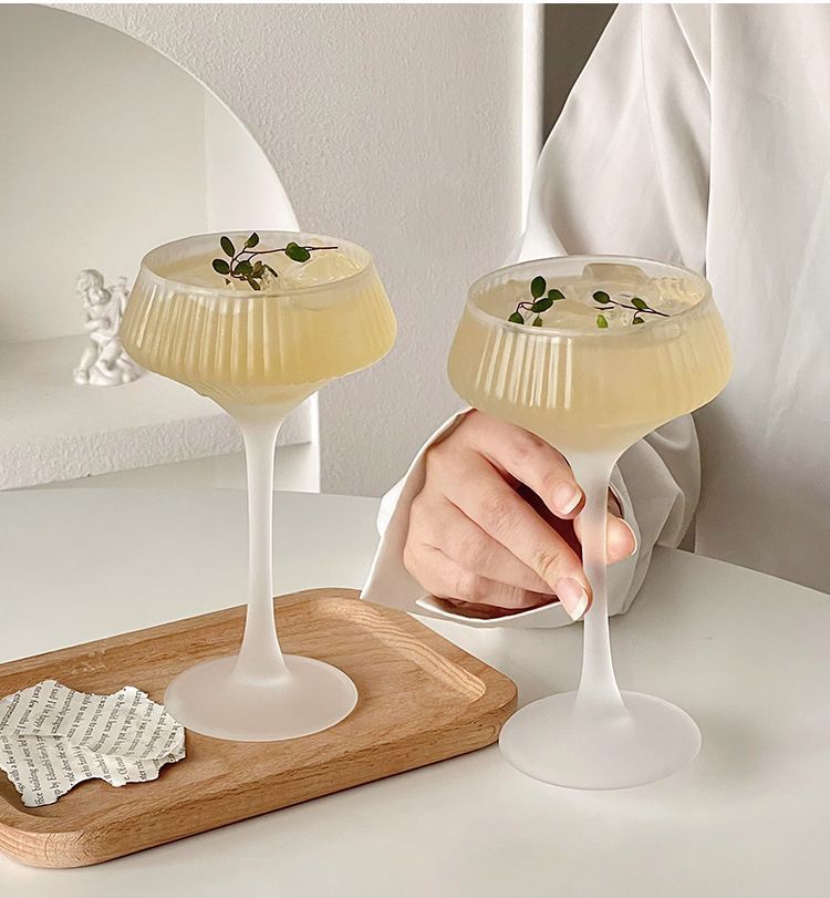 RYYD Kimura Cocktail Glass - Frosted Finish|Women's Mixology|Bar Grade_voghion.com