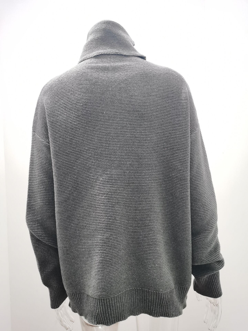Women's Clothing Autumn and Winter New Thick e Long-sleeved Turtleneck Pullover Sweater_voghion.com