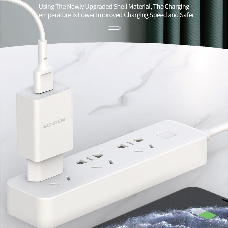 syct EU Standard 3.1A Travel Fast Flash Data Charging Cable Head Android Iphone TYPE-C Set Charger_voghion.com