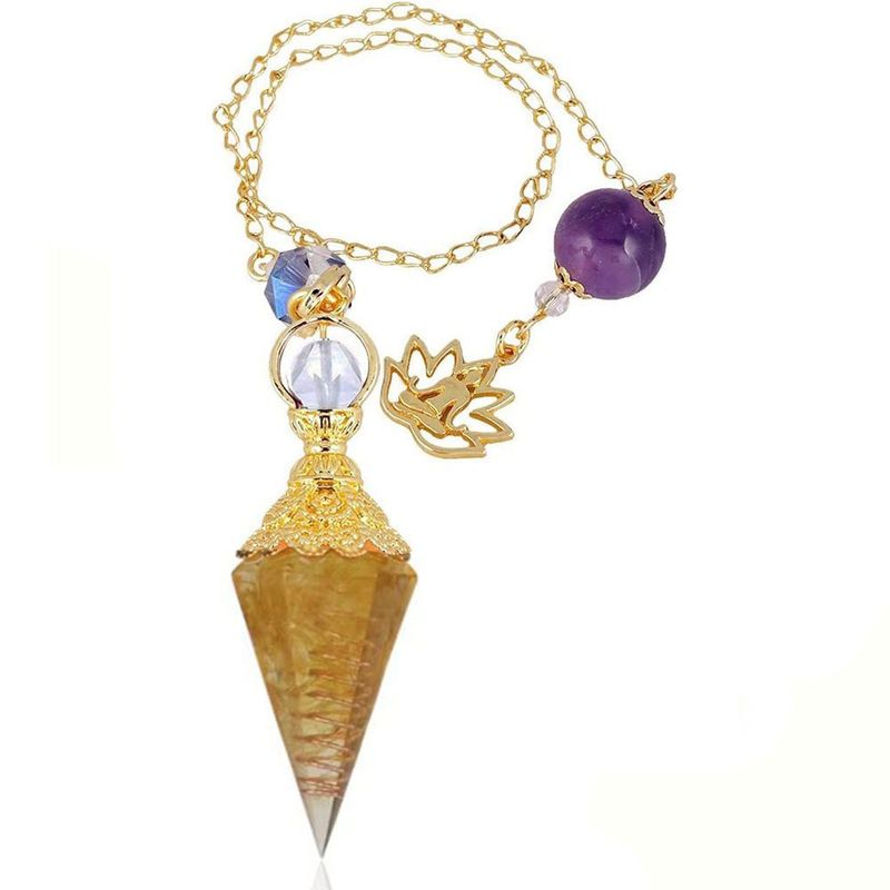 7-teiliges Set mit sechseckigen Kegelanhängern aus natürlichem Achatkristall – 2,5 Zoll buntes Kiesharz mit goldenen Akzenten für Yoga, Meditation und Chakra-Ausgleich_voghion.com