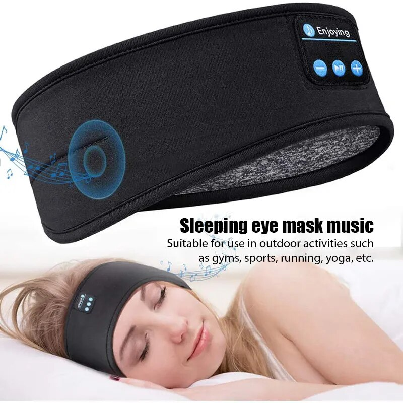 Eye Mask Sport Sleep Aid Elastic Music Wireless Bluetooth Headset_voghion.com