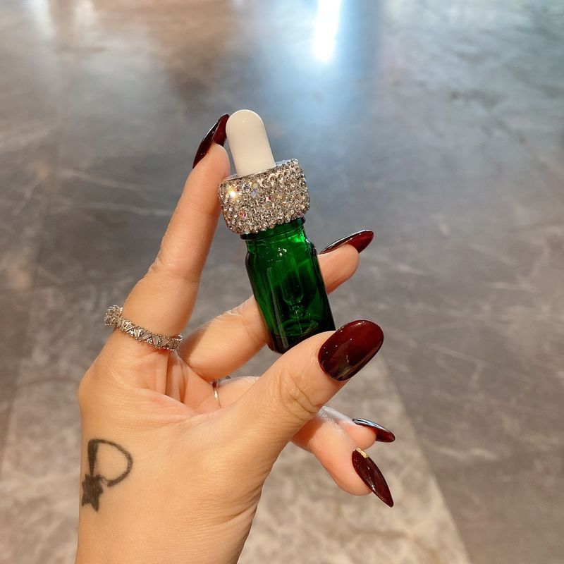 Mini Glass Dropper Bottle For Essential Oils & Serums – Small Green Leak-Proof Container With Pipette (5ml/10ml/15ml)_voghion.com