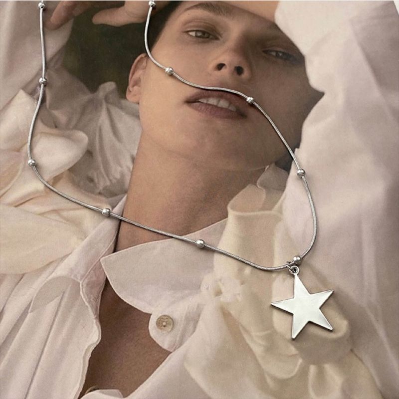 2025 Nieuwe aankomsten Elegante Y2K-sterketting, roestvrij staal, perfect voor vrouwen en meisjes_voghion.com
