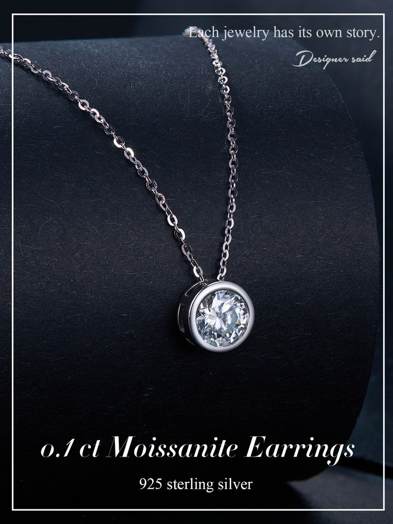 Nuovi arrivi 2025 BAMOER 1 carati Bazel Moissanite D colore VVS1 Collana con diamanti coltivati in laboratorio per donna Sterling Silver Wedding Jewelry_voghion.com