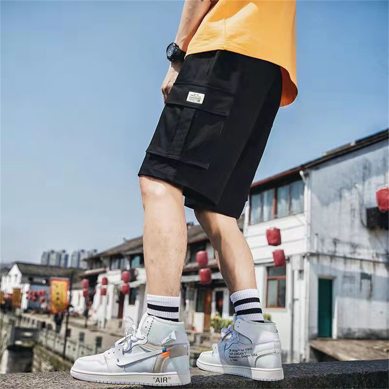 Muške ljetne tanke ležerne hip hop hlače, trendi brend, brzosušeće, široke džepove, elastični struk s vezicom_voghion.com