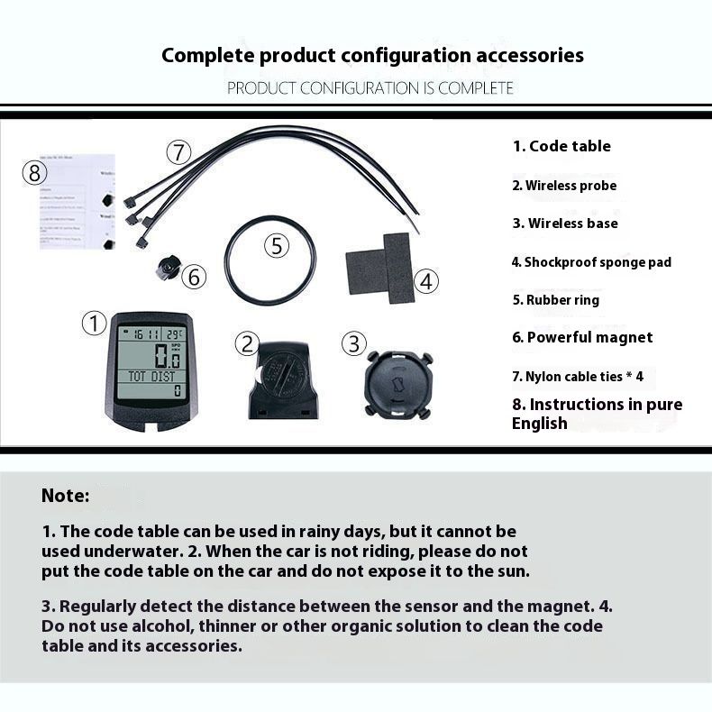Neues Modell Five Nations Mountainbike Fahrrad Tachometer Fahrradcomputer Englisch_voghion.com
