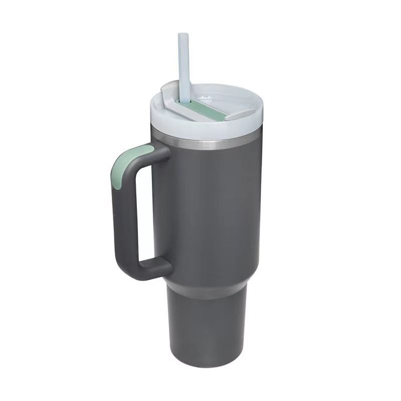 Large capacity 40oz car with straw handle Portable Ice Bully Cup American 304 stainless steel thermos cup_voghion.com