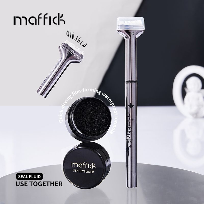 MAFFICK Timbro per ciglia inferiori, penna eyeliner naturale impermeabile a lunga durata, set combinato anti-sbavature, resistente alla luce_voghion.com