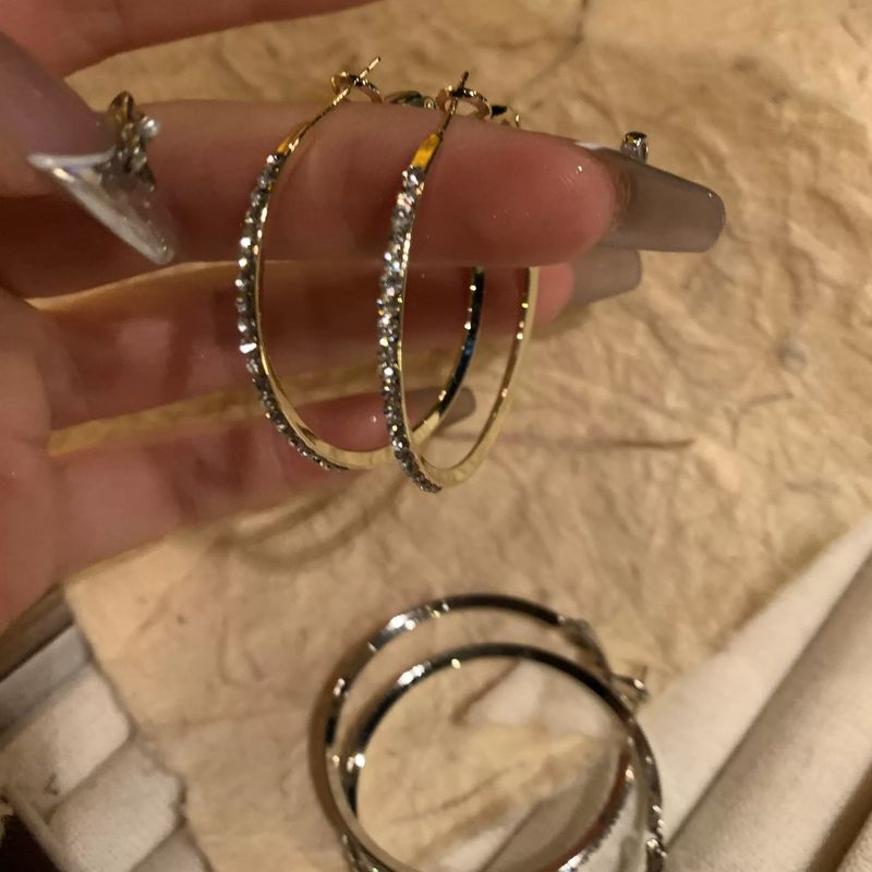 Anello con ago in argento, stile freddo, temperamento alla moda di nicchia, orecchini, lusso leggero, sensazione di alta qualità_voghion.com