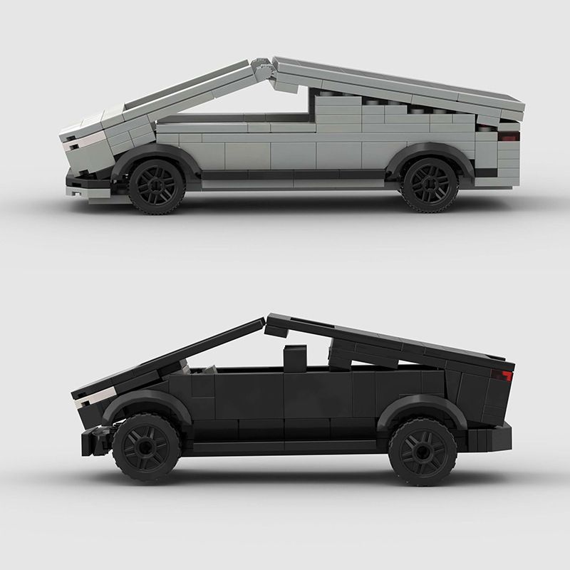 Cyberpunk Racing Torn Apart Car Small Particle Building Blocks Assembly Educational Model Toy_voghion.com