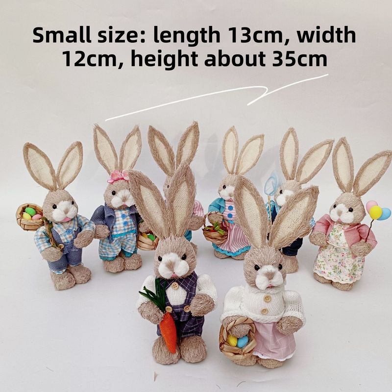 Direkt vom Hersteller: 35 cm kleiner, handgefertigter, immaterieller Weihnachtsschmuck in Form eines Hasen aus Schilfrohr mit Motiv aus der Landschaftslandschaft._voghion.com