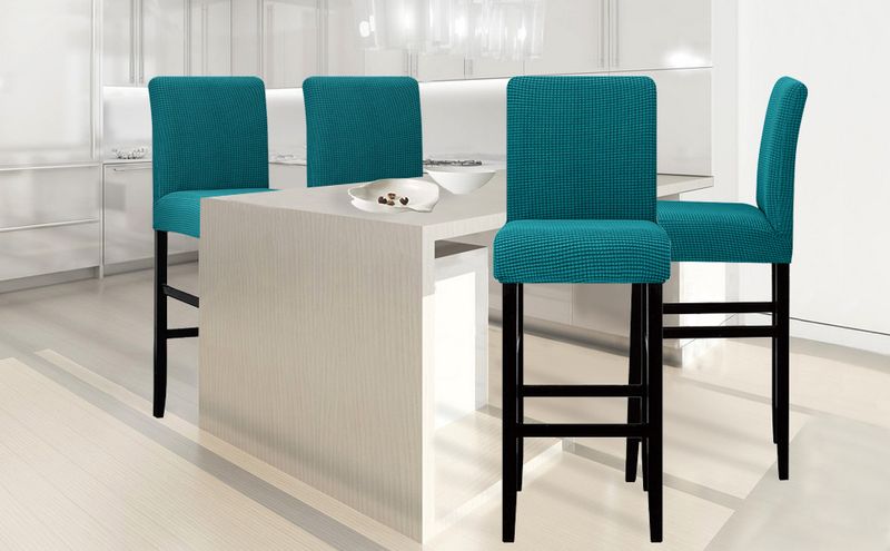 Sınır ötesi ev otel döner bar sandalyesi kılıfı elastik bar tezgahı yemek çubukları kılıfı bar taburesi sandalye kılıfı_voghion.com