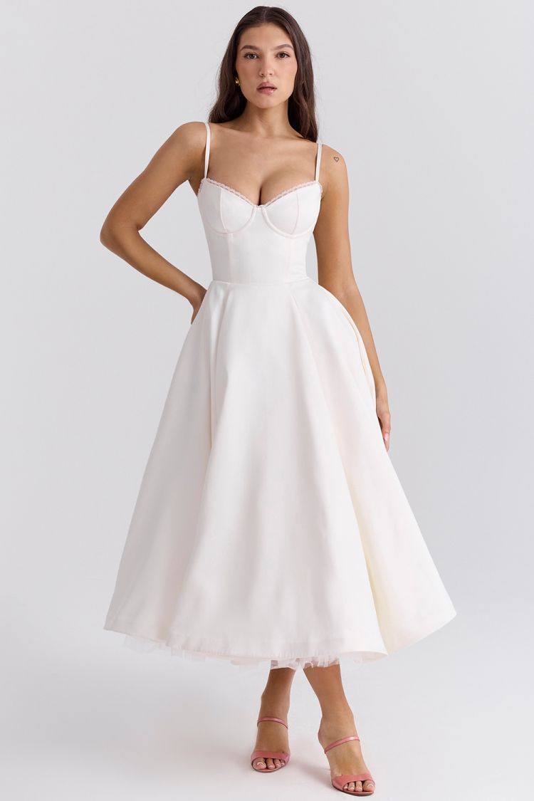 Gonna lunga da donna con bretelle sexy, in rete rigida, con gonna ampia, per temperamento, sottile_voghion.com