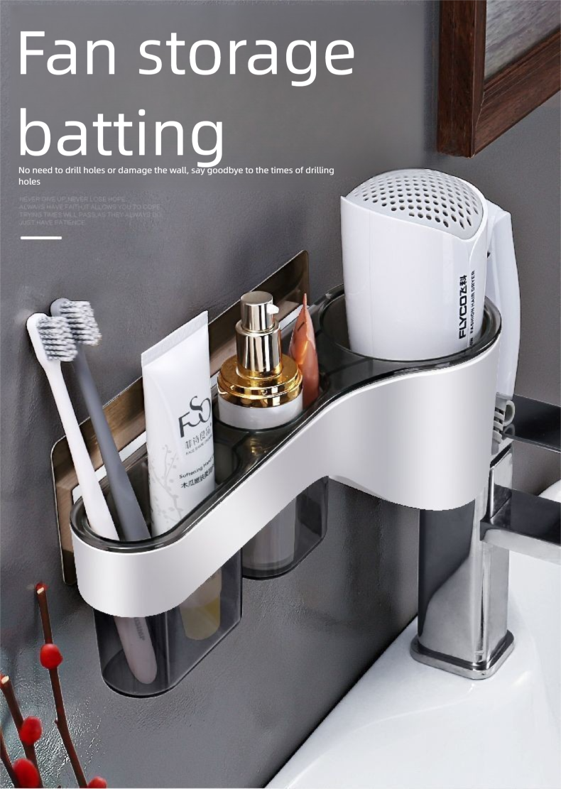 Toilet Wall-Mounted Storage Rack No-Drill Bathroom Household Hanging Rack Storage Rack Bathroom Shelf_voghion.com