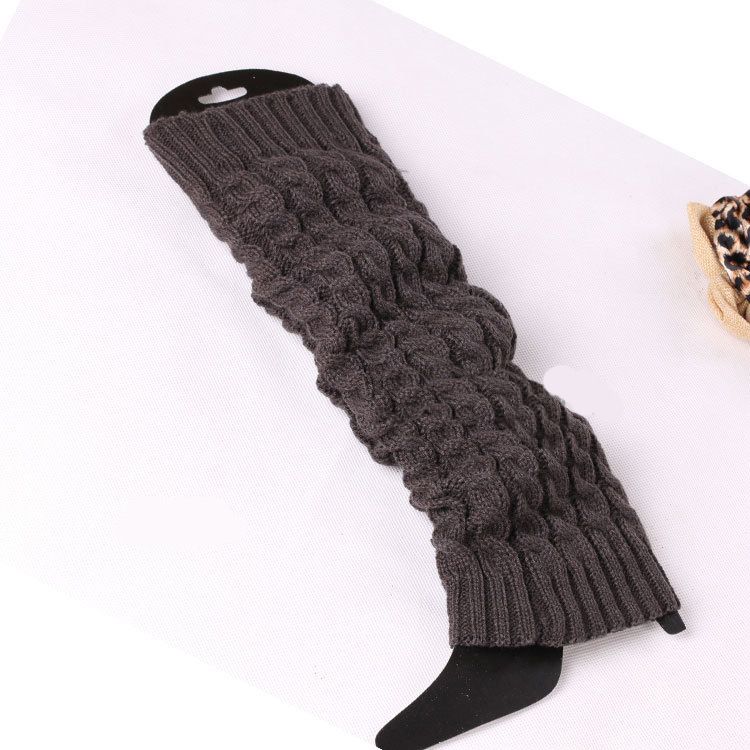 Grobe Wollsocken, Beinwärmer, gestapelte Socken im koreanischen Stil, gestrickte Beinabdeckungen für Herbst und Winter, grenzüberschreitende, achtstellige, gedrehte Beinschutzstiefel_voghion.com