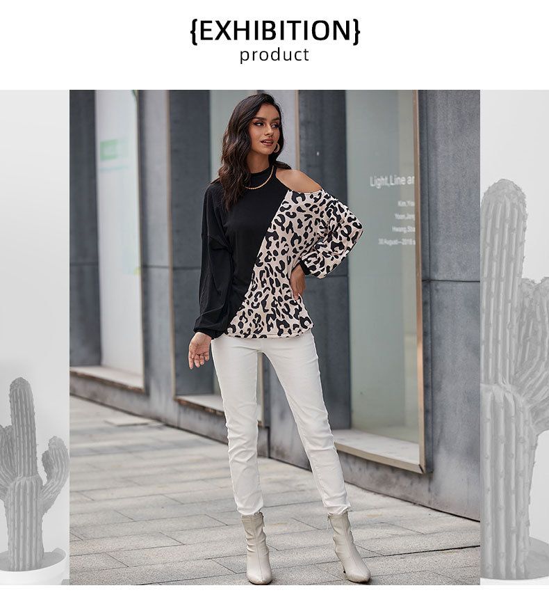 Early Autumn Casual Women's Long Sleeve Hollow Out Off-Shoulder Base Shirt Half High Collar_voghion.com