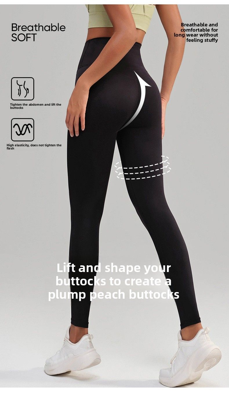 Pantalon de yoga une pièce Zero Sense sans coutures, effet seconde peau, sans sous-vêtements, avec poche et effet push-up._voghion.com