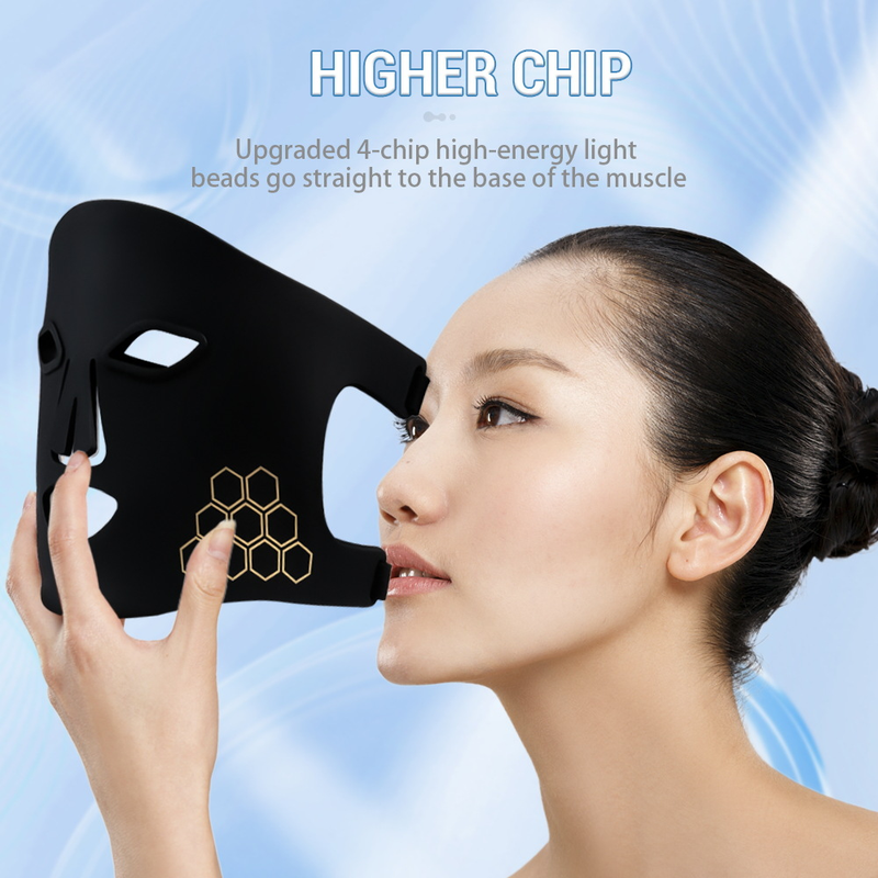 Hushålls ansikte silikon fototerapi ansiktsbehandling LED foton föryngring mask lyft och åtstramande elektronisk skönhet_voghion.com
