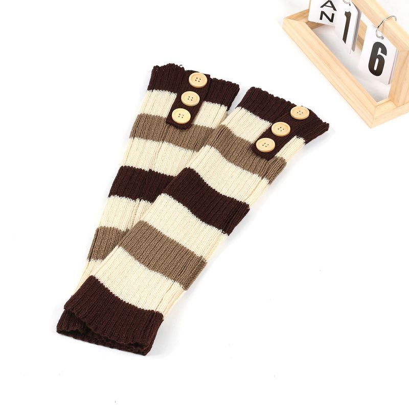 Scaldamuscoli unisex lavorati a maglia, scaldamuscoli da donna, calzini con bottoni, scaldapiedi caldi, scaldastivali Scaldamuscoli lavorati a maglia_voghion.com