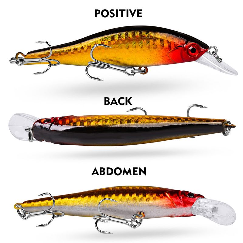 Esca dura da 11,5 g, 5 colori, 9,8 cm, attrezzatura per minnow affondante, articoli per la pesca_voghion.com