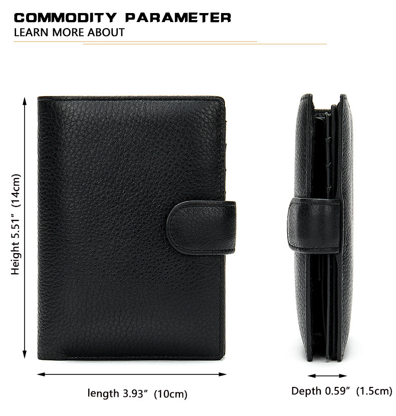 Portefeuille pour homme, portefeuille long en cuir de vache véritable de haute qualité, première couche de cuir de vache véritable_voghion.com