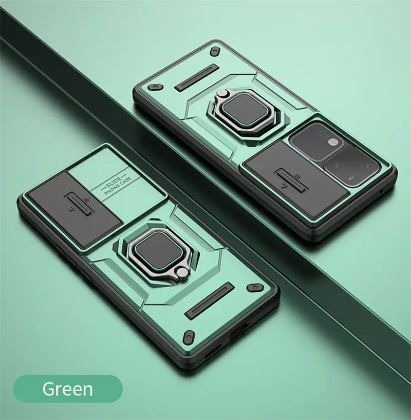 Pour Vivo V30 Pro S18 Armor Phone Case avec Slide Camera Lens Protection Ring Magnetic Holder Bracket Shell Back Cover_voghion.com